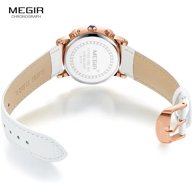 Megir Luxe White Chrono