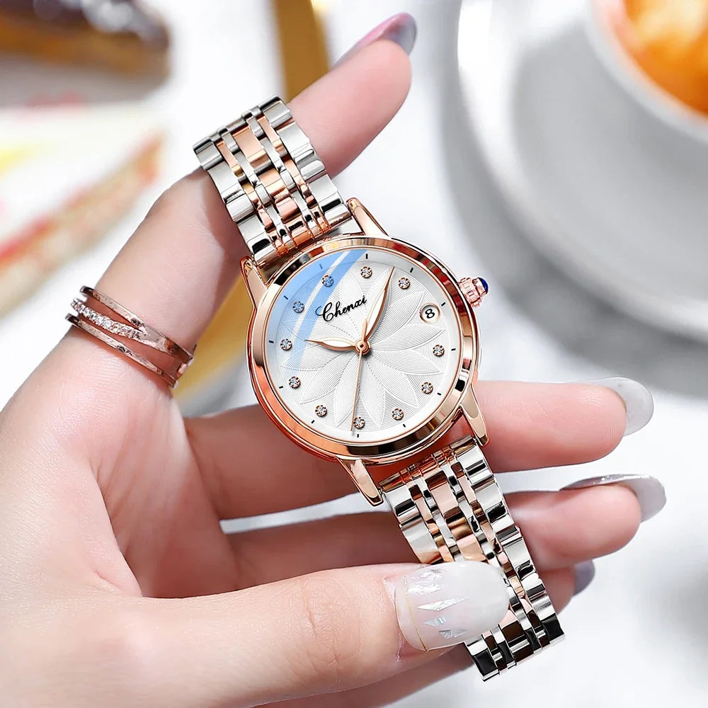 2024 CHENXI 8833 Women Automatic Mechanical Watch Top Brand Luxury Wrist Watch Waterproof Female Leather Business Clock
